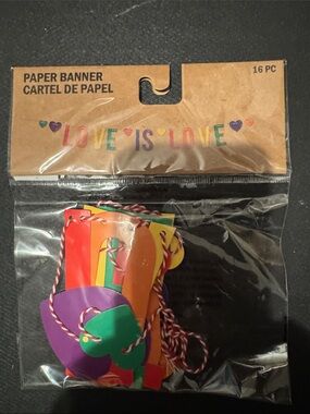 “Love Is Love” LGBTQ+ Gay Pride Banner - Brand New approximately 67 inches long